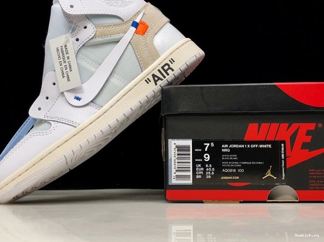 One Kick Off-White 1 High Air AQ0818-100 Jordan Retro White 0811